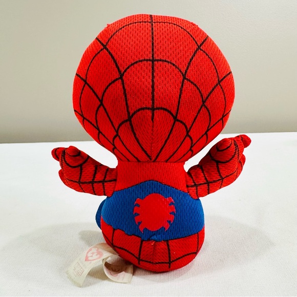 MARVEL SPIDER-MAN TY BEANIE BABY 6 1/2”H 1998 PLUSH TOY GREAT CONDITION - Picture 5 of 9